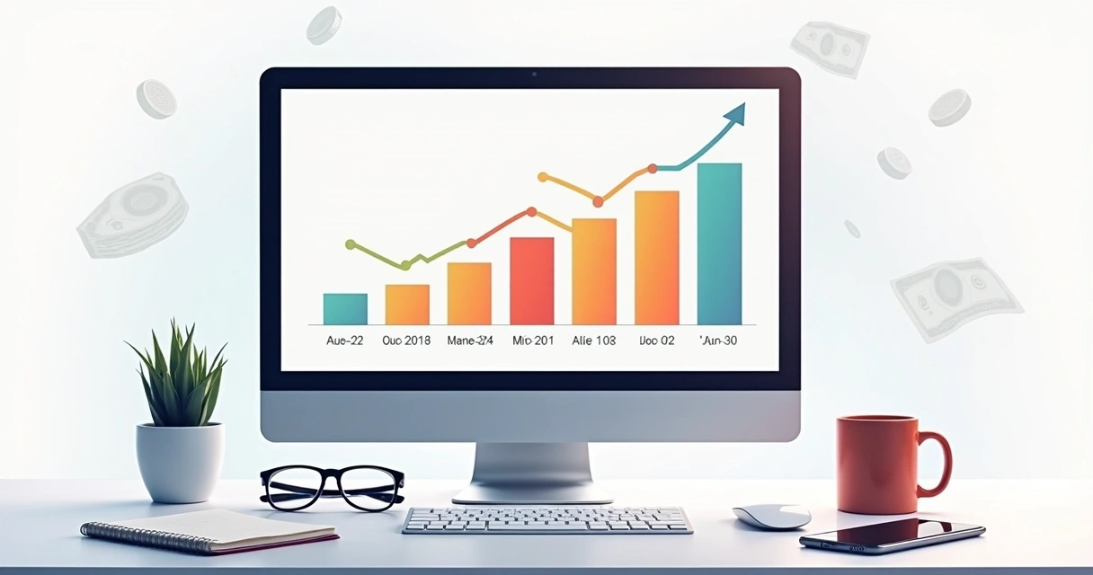 Gráfico de barras mostrando variação de custos por contratação ao longo dos meses 