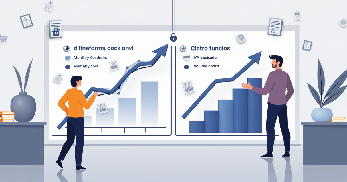 Gráfico de barras comparando custos IA dedicada e plataformas prontas 