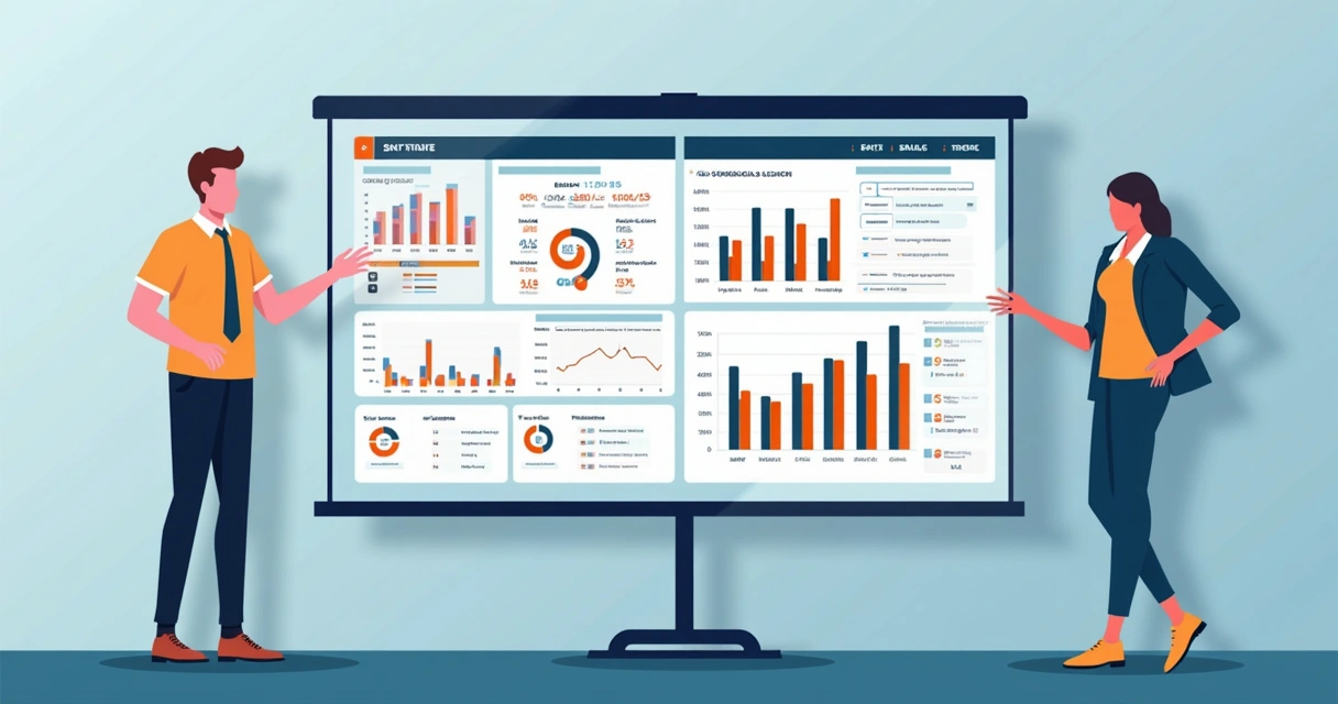 Painel com gráficos de desempenho e dados estatísticos esportivos