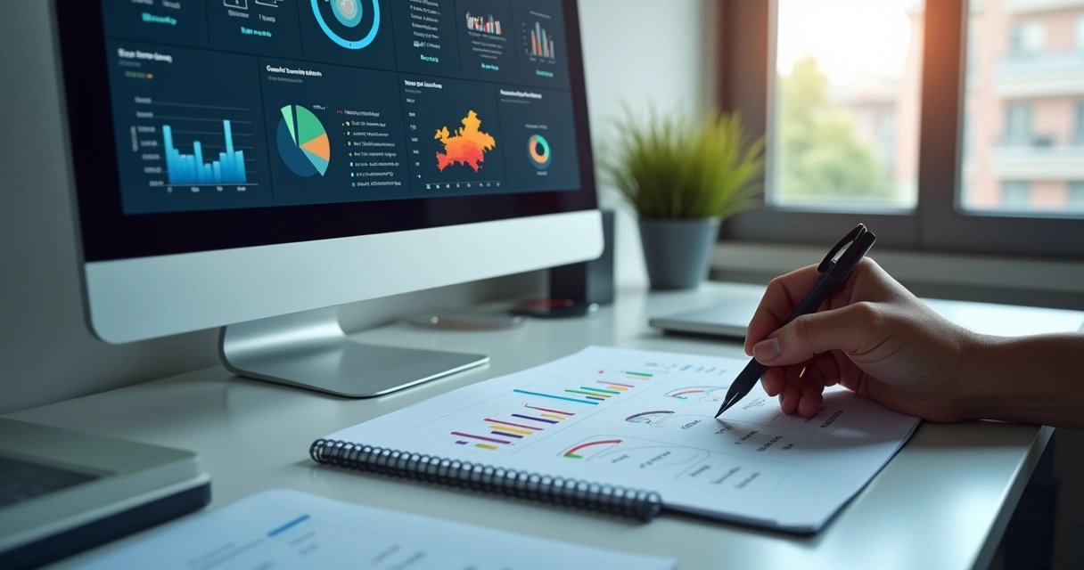 Dashboards com métricas de clientes e perfis traçados 