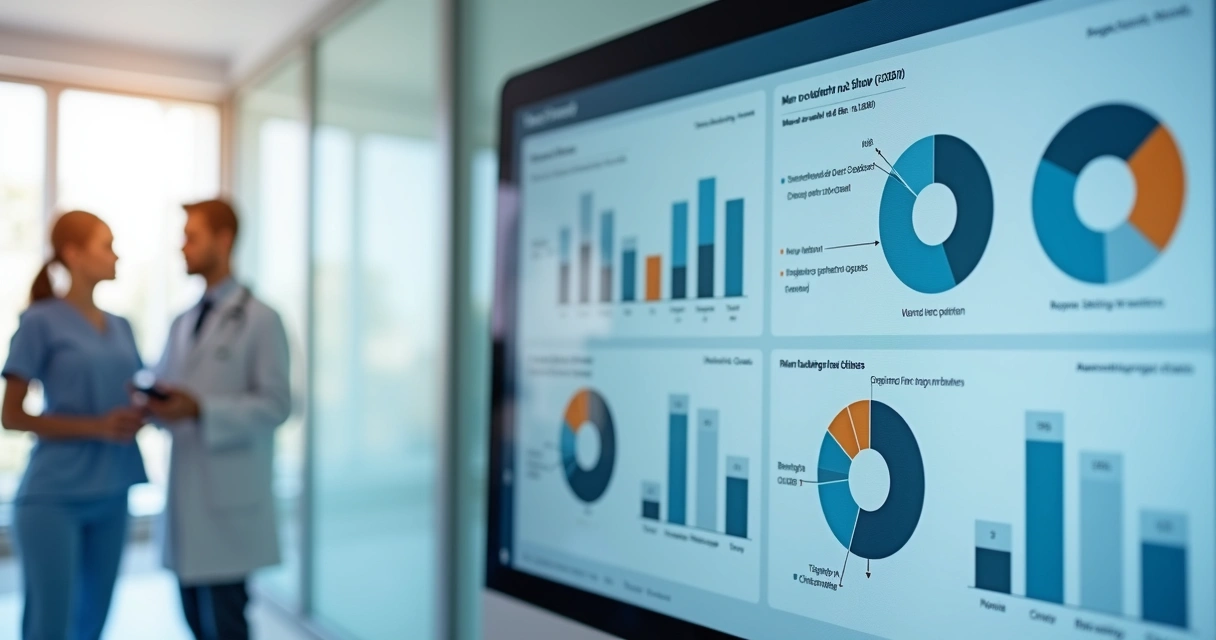 Painel digital com análise gráfica dos dados de faltas em clínica 