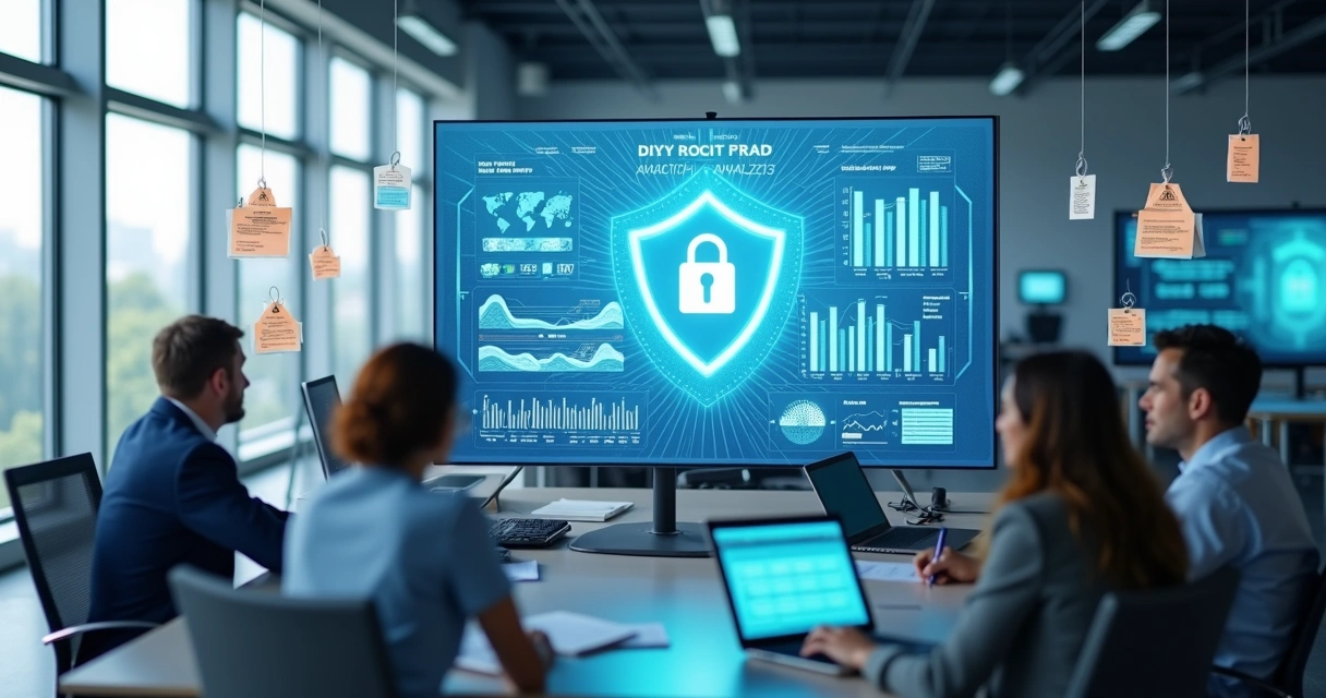 Tela de computador mostrando análise de dados de fraude de crédito