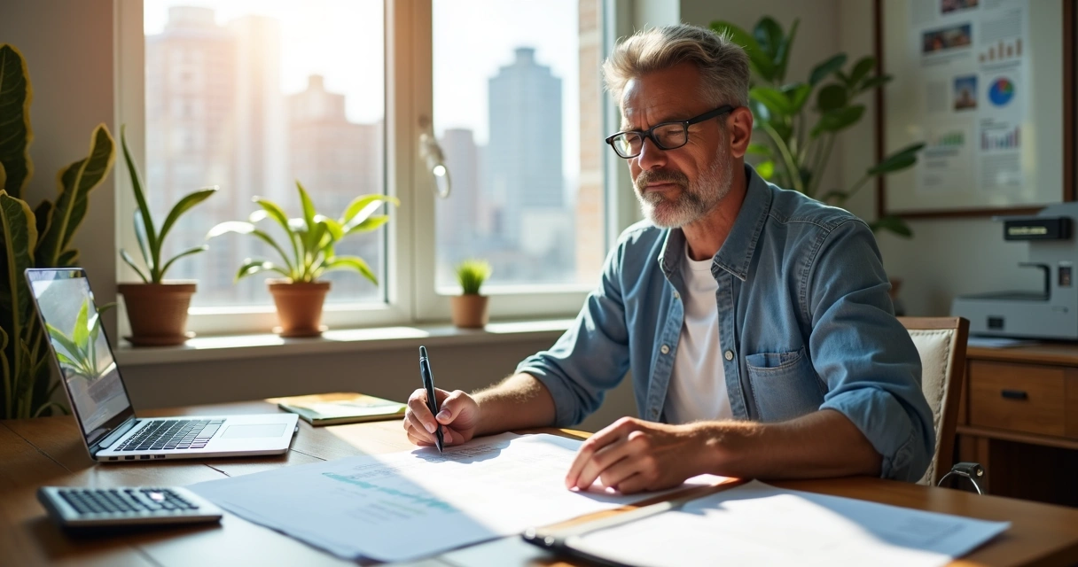 Pessoa analisando dados de aluguel em um computador 