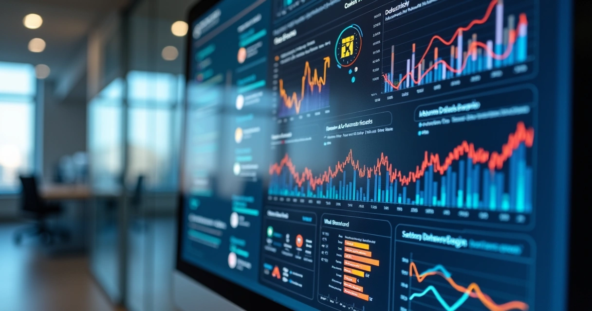 Dashboard digital com análises de IA em pipeline de vendas