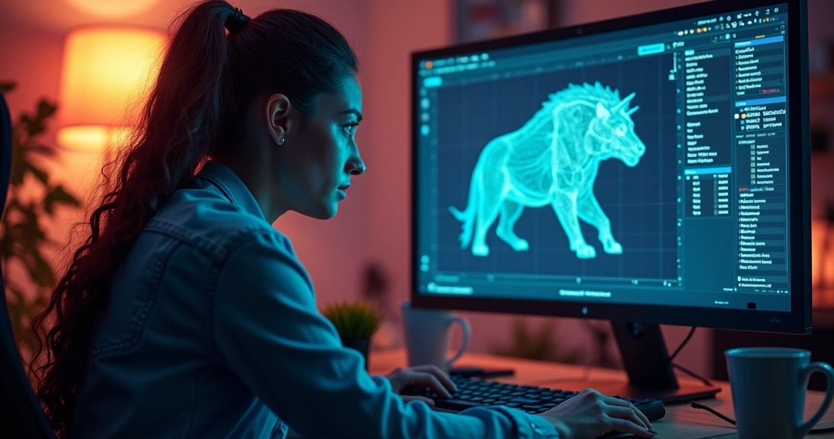 Profissional analisando gráficos e dados de leads em computador 