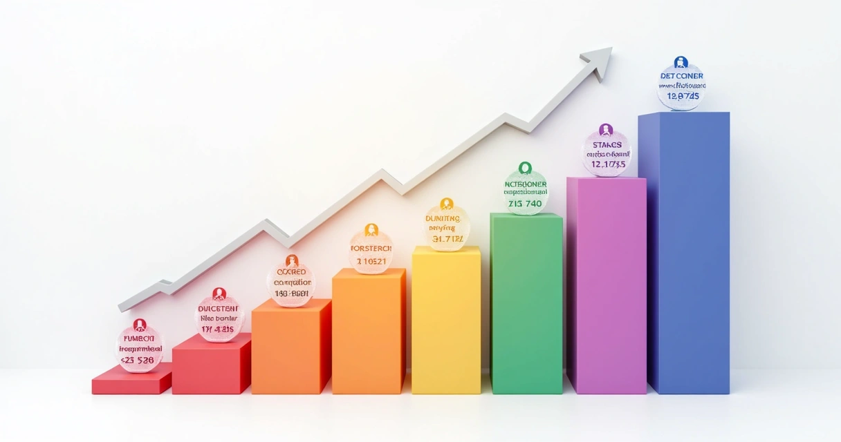 Gráfico colorido mostrando crescimento de leads por tipo de post no LinkedIn 