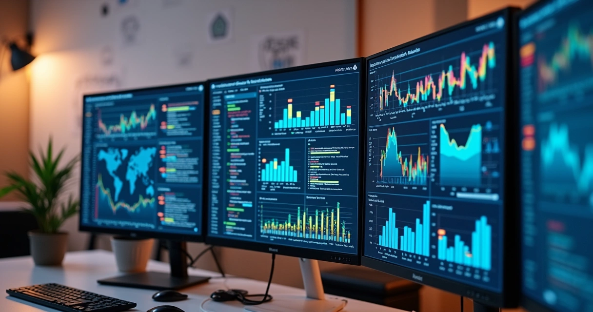 Painel com gráficos detalhados de dados de clientes em loja virtual