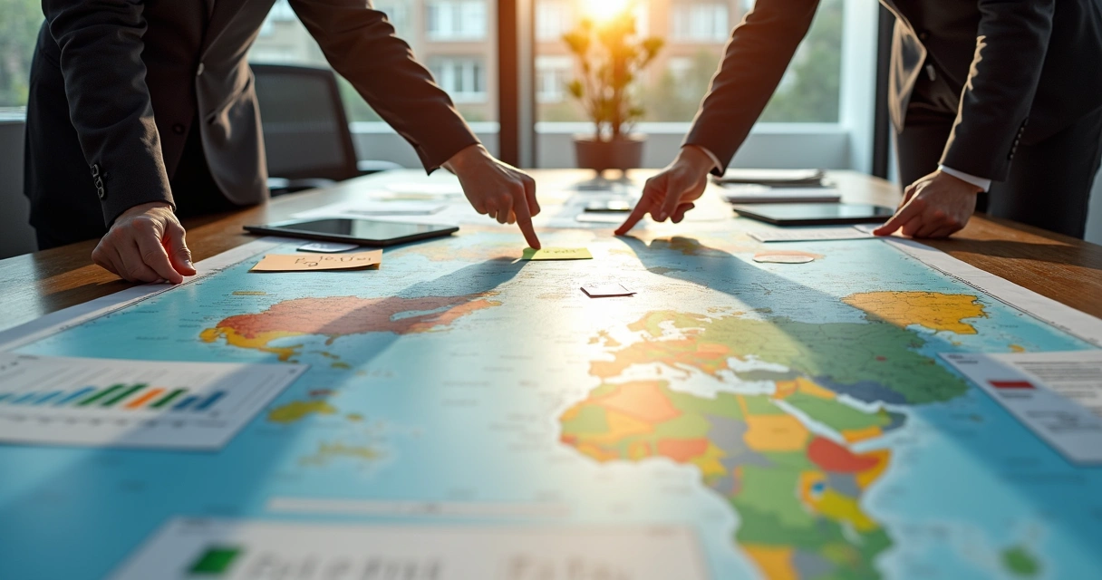 Análise visual de mapas de dados em escritório 