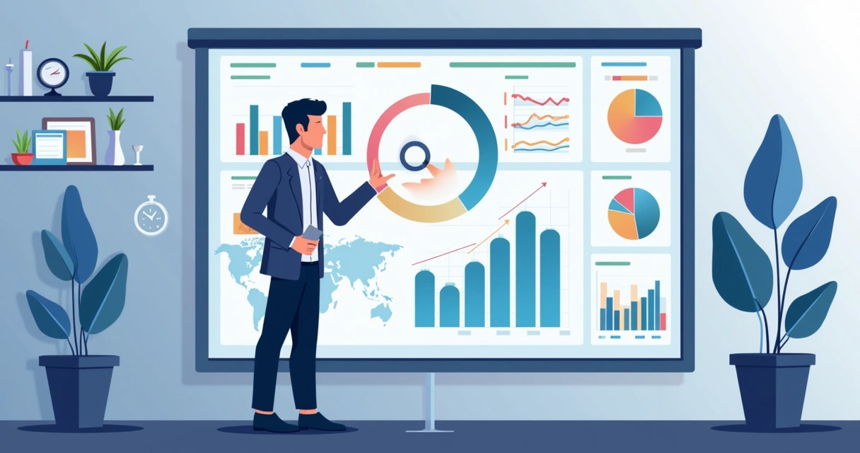 Análise de dados no varejo com painel interativo e gráficos