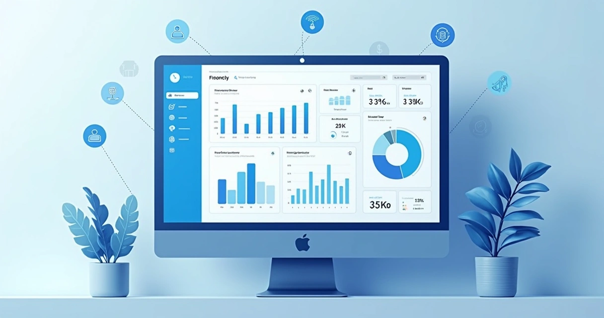 Painel dashboard financeiro consolidando dados de contas e investimentos 