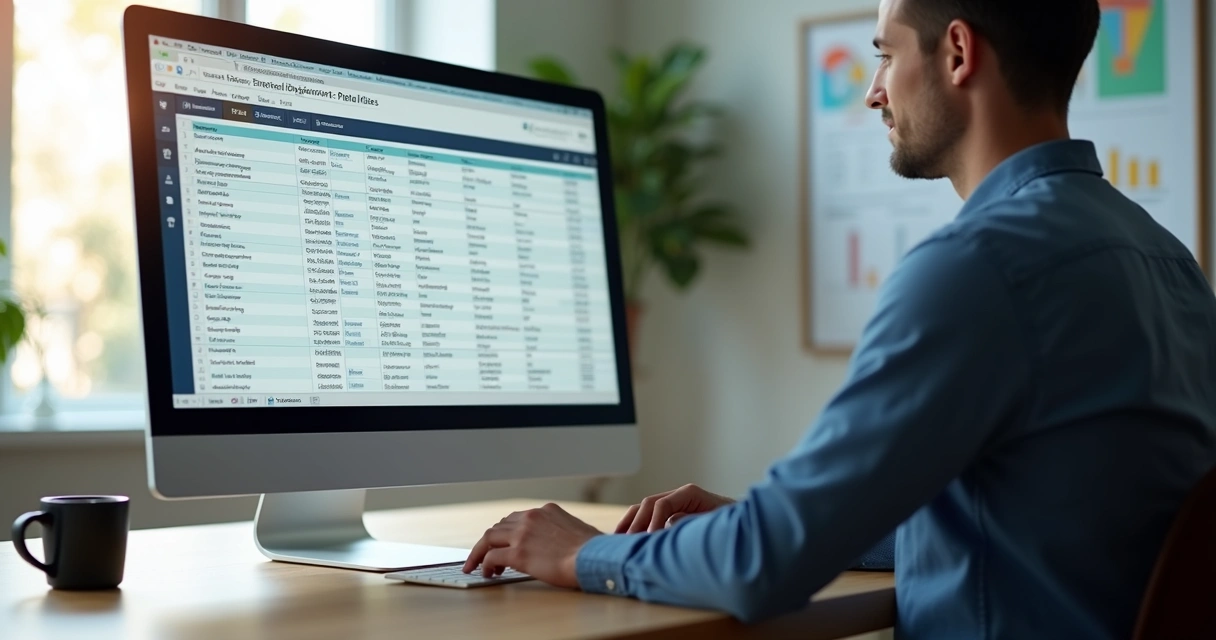 Pessoa analisando lista de objeções em tela de computador 