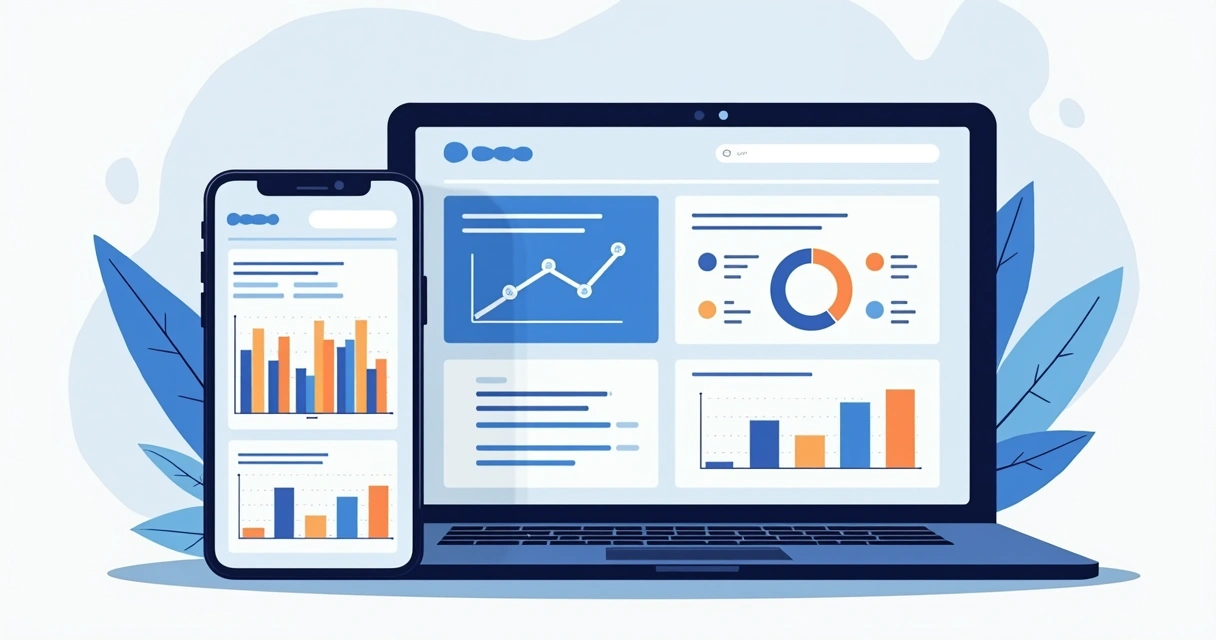 Comparativo de desempenho landing page mobile e desktop lado a lado, com gráficos claros
