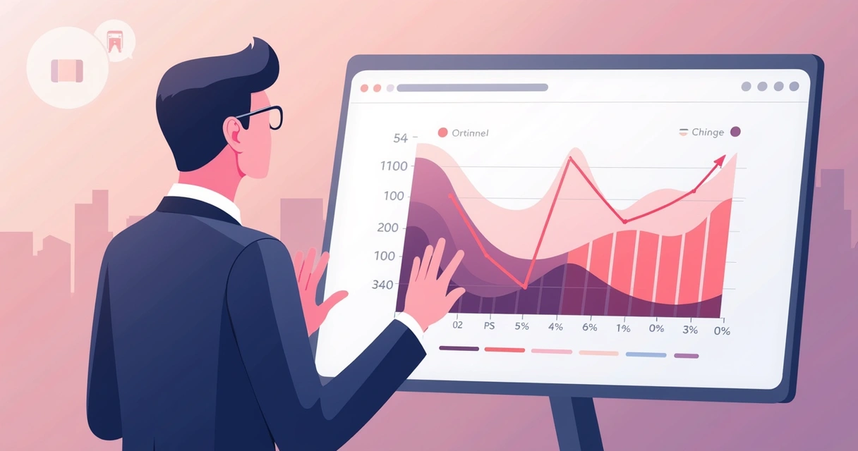 Profissional analisando gráfico de cancelamento de clientes em tela digital 
