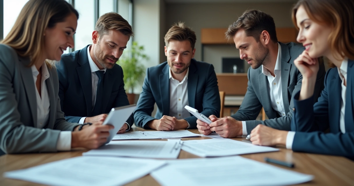 Equipe analisa documentos imóveis para regularização 