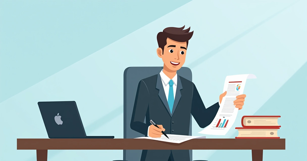 Profissional de direito analisando documentos previdenciários em mesa com laptop