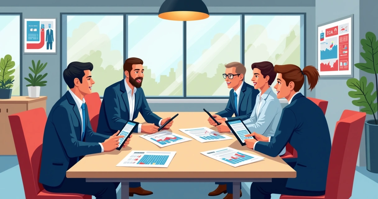 Equipe analisando dados de engajamento de live em gráficos