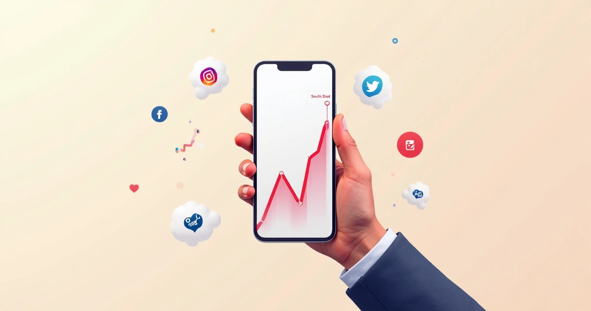 Gráfico de engajamento em redes sociais 