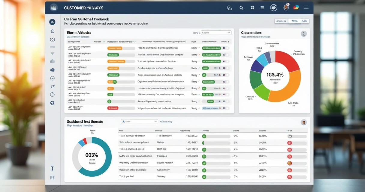Dashboard mostrando gráficos de feedback de clientes ex-usuários 