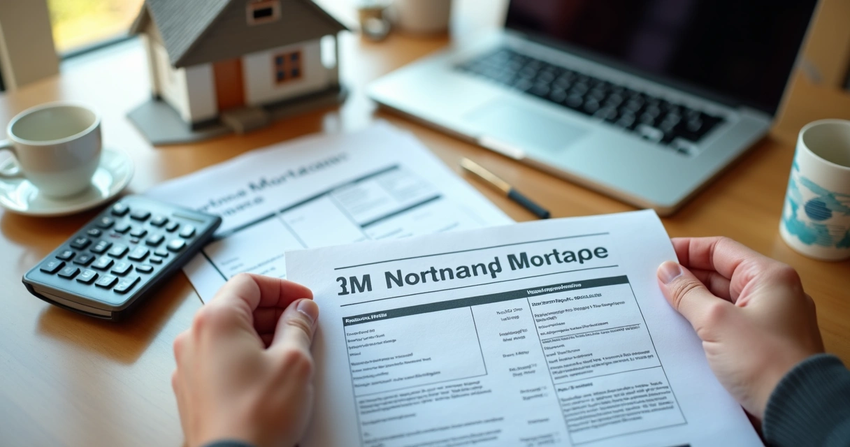Pessoa analisando documentos de financiamento imobiliário 