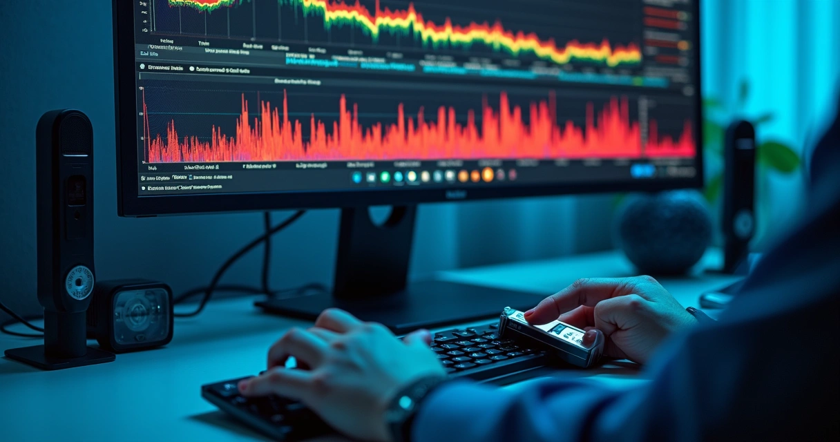 Tela de computador mostrando espectrograma de áudio 