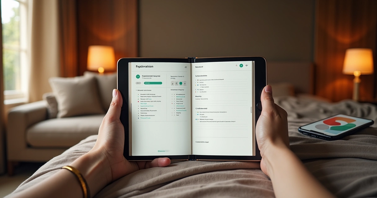 Caderno com anotações de ganhos de aplicativos de jogos 
