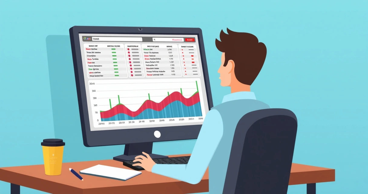 Pessoa analisando gráficos de apostas esportivas no computador 