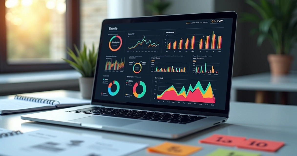 Análise gráfica de dados históricos de estoque em monitor mostrando tendências de vendas 