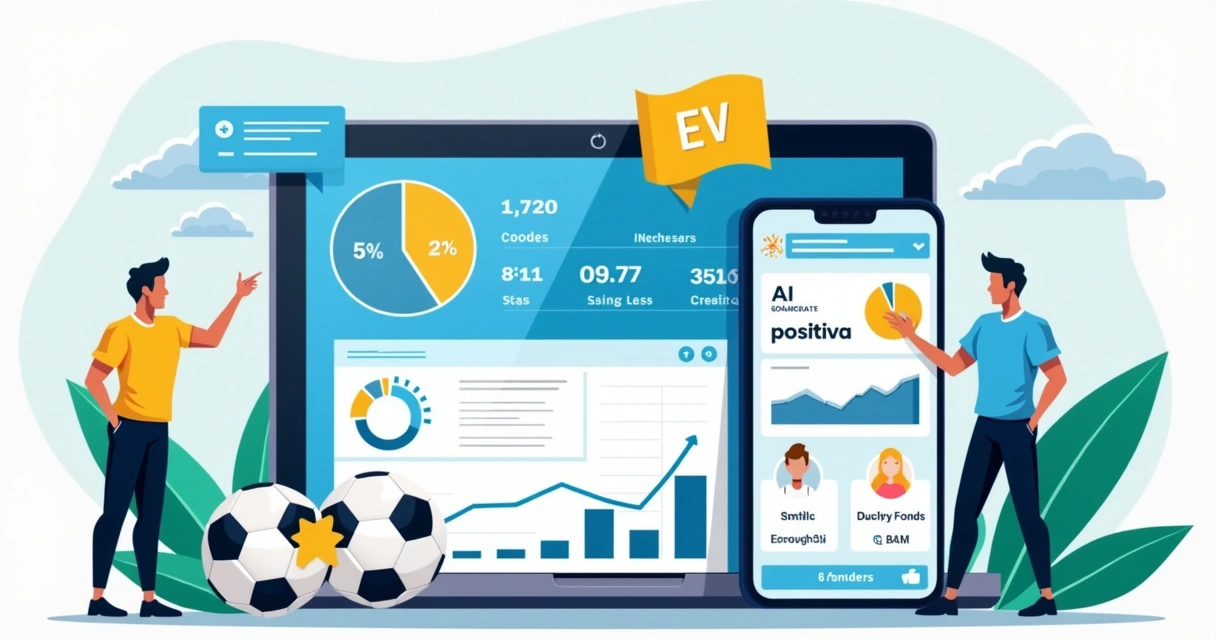 Ferramentas de inteligência artificial analisando apostas de futebol