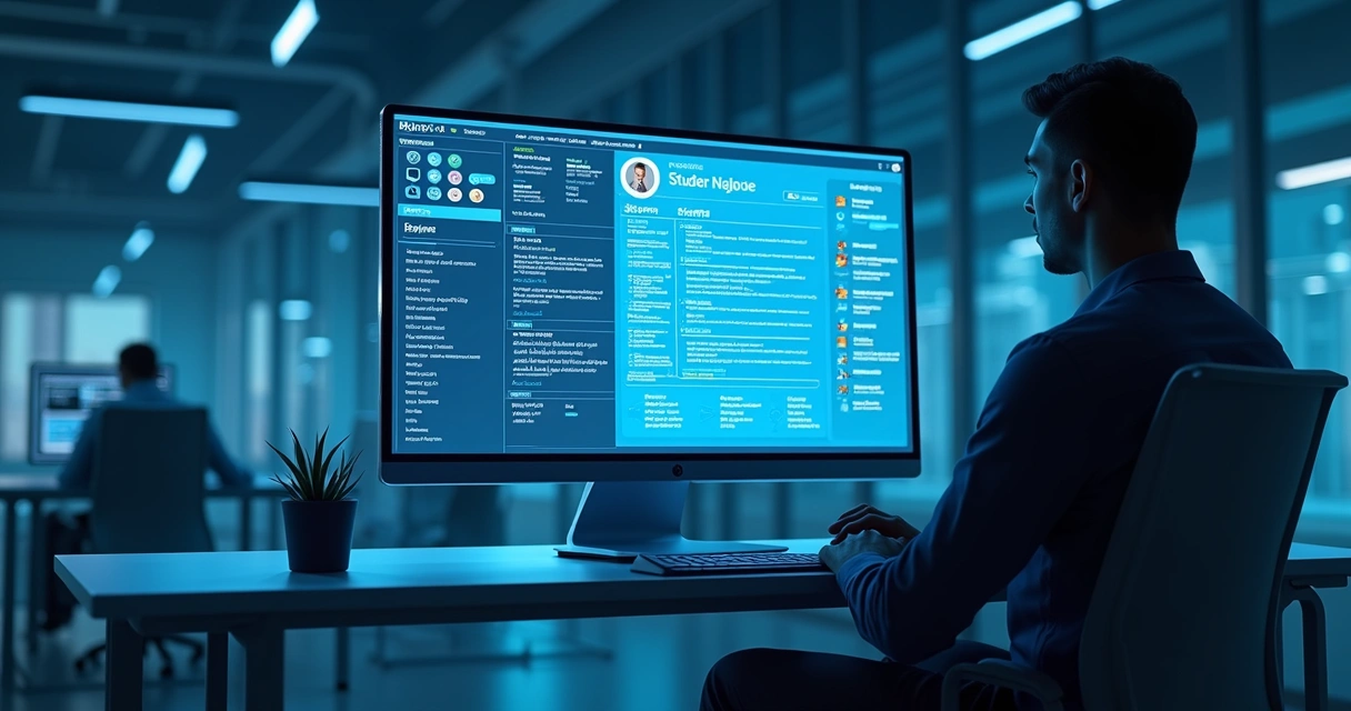 Inteligência artificial analisando currículo de estágio