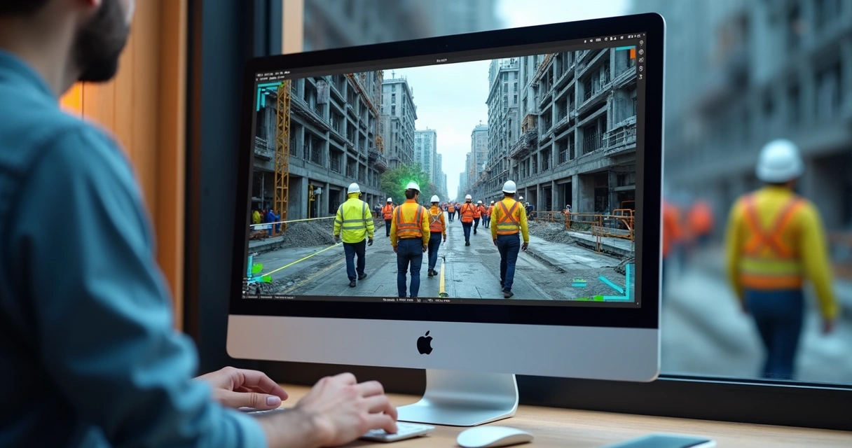 Análise de imagens de obra usando inteligência artificial