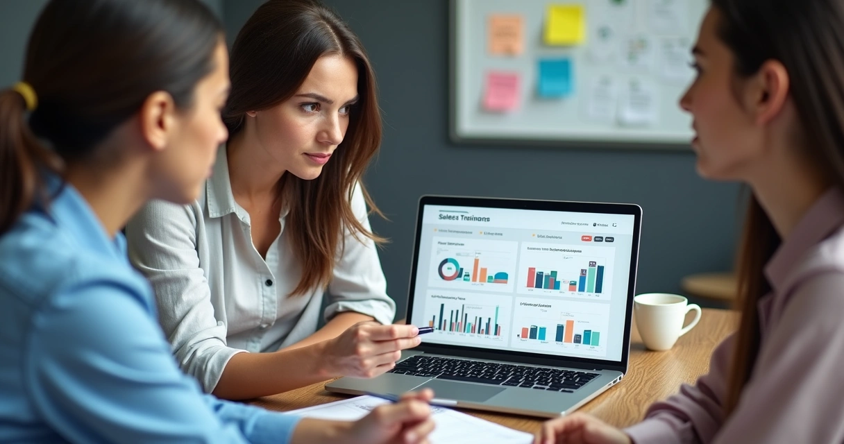 Planilha de indicadores de vendas com gráficos de evolução, analisada por gestor 