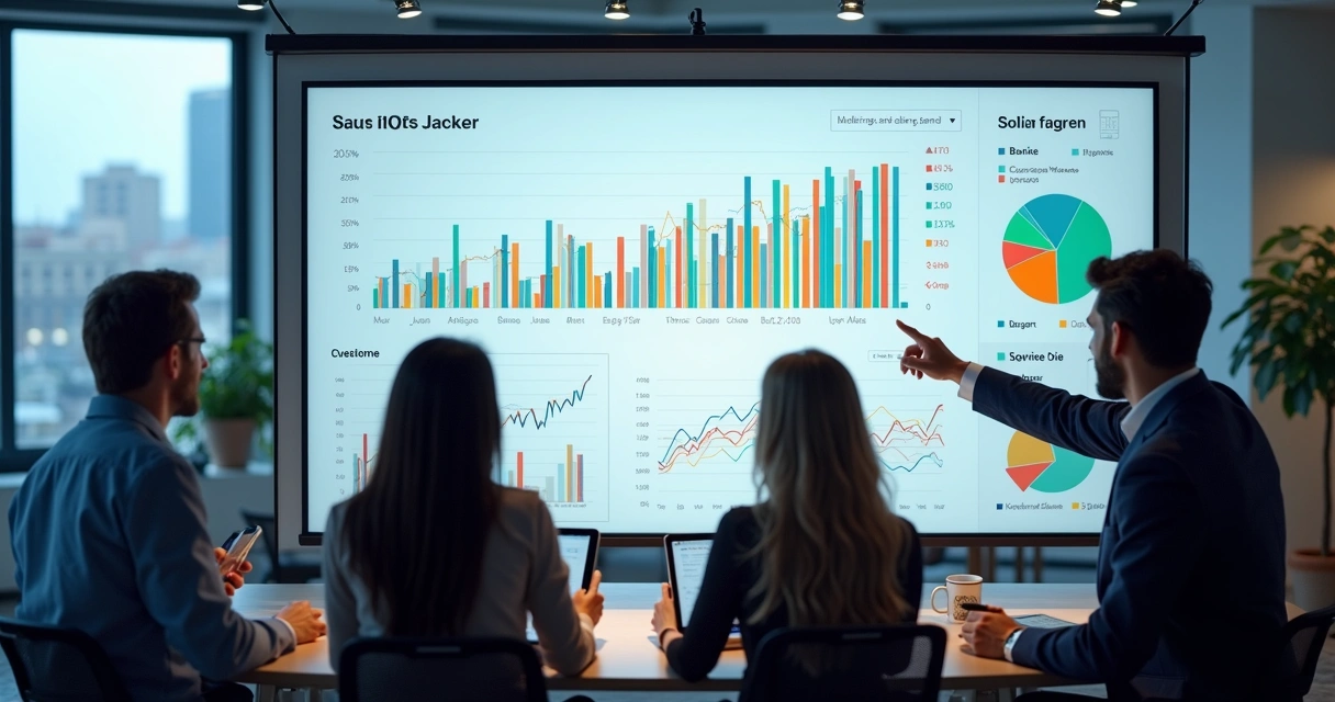 Equipe analisando indicadores de vendas digitais 