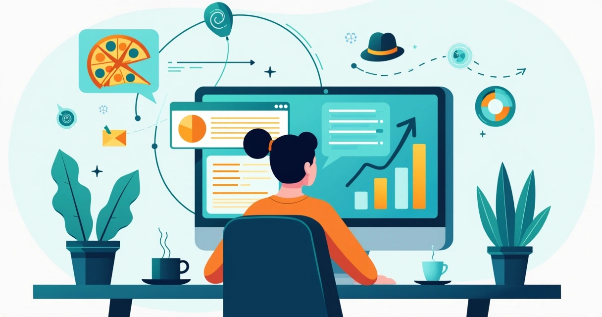 Pessoa analisando dados de IA em tela dinâmica 