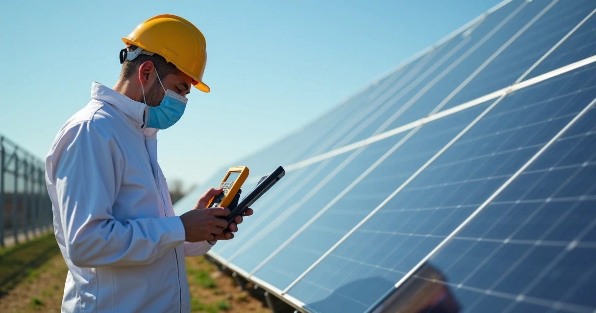 Inspeção técnica em instalação solar 