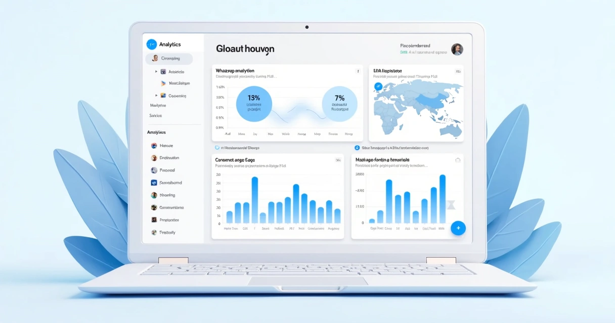 Dashboard moderno mostrando análise inteligente de grupos de WhatsApp 