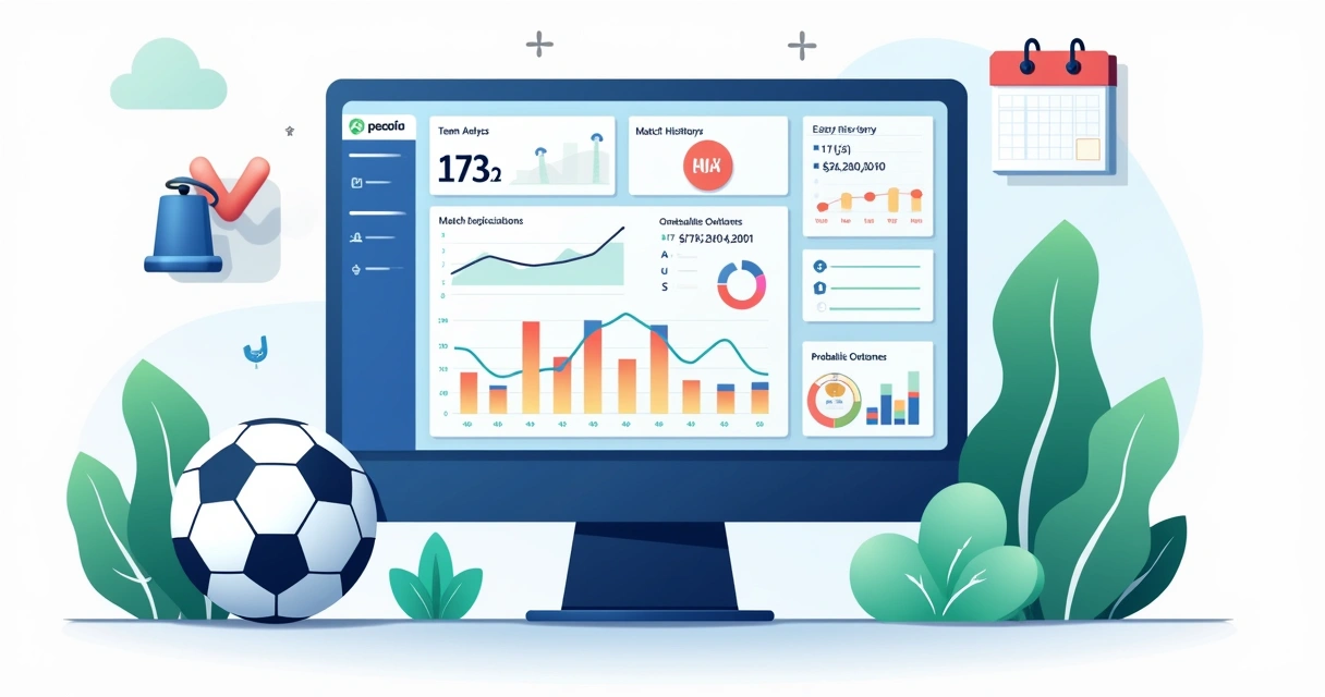 Tela de análise de apostas esportivas com estatísticas e gráficos 