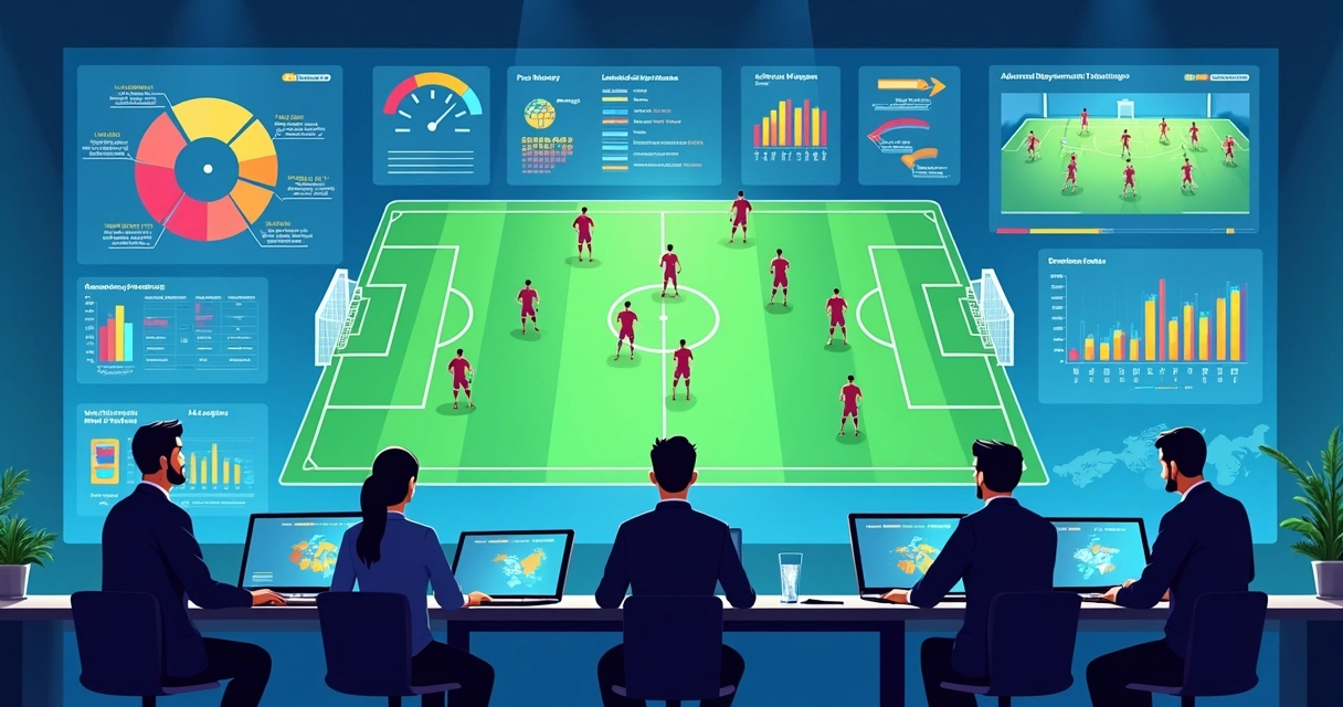 Painel digital mostra análise tática de jogo de futebol até 2026 