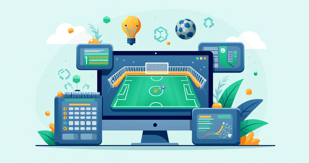 Tela de computador exibindo gráficos de partidas de futebol com estatísticas e IA atuando no canto direito 