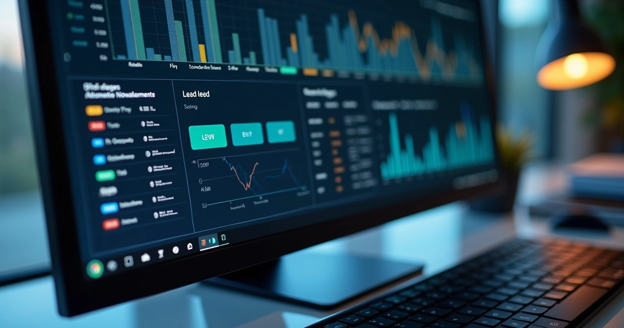 Painel com análise de leads e automação comercial por IA
