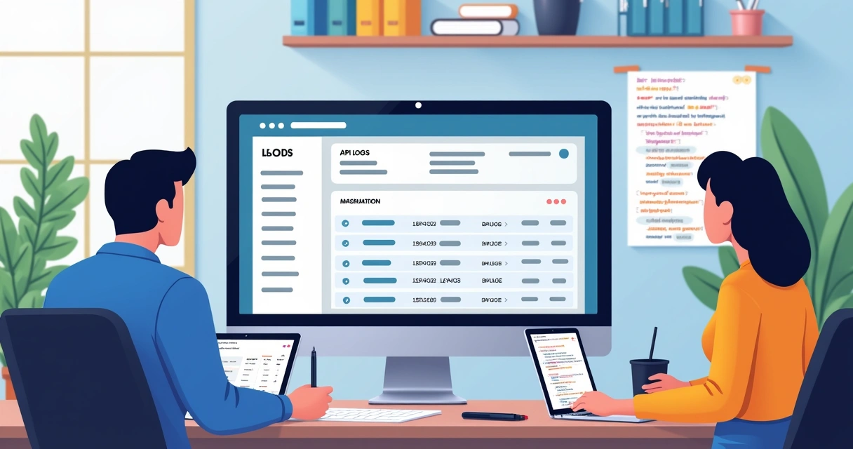 Tela com logs detalhados de emissão de nota fiscal em ambiente de testes 