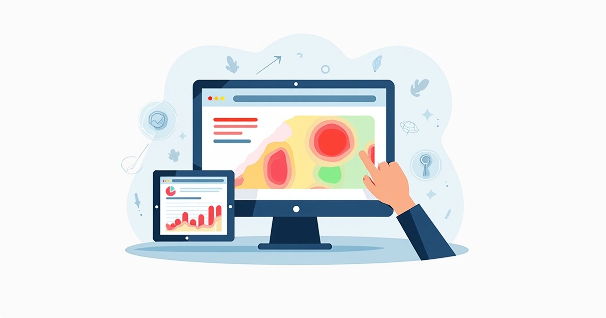 Análise de mapa de calor em página de conversão 