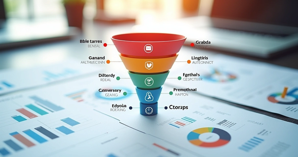 Gráfico ciclo de vendas B2B com ICP destacado 