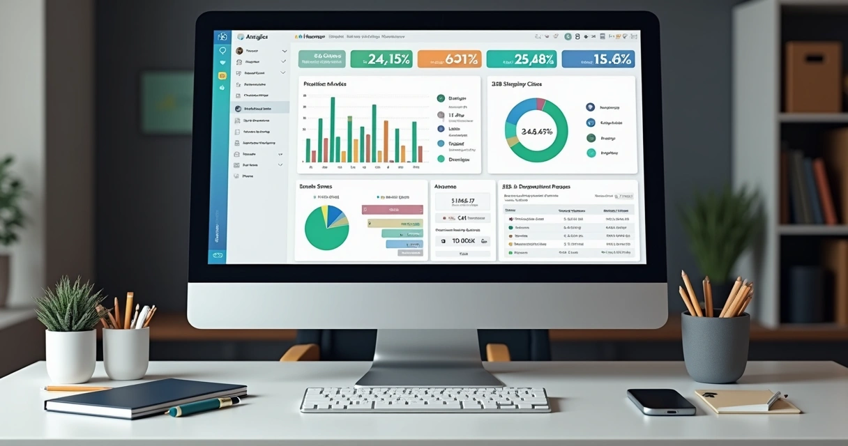 Tela de computador mostrando análise de mercado dropshipping B2B