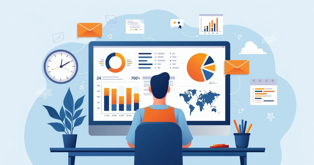 Pessoa analisa dados financeiros em dashboard digital colorido 