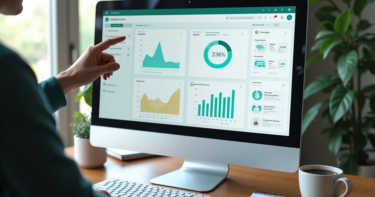 Gráfico de métricas de chatbot para WhatsApp em dashboard 