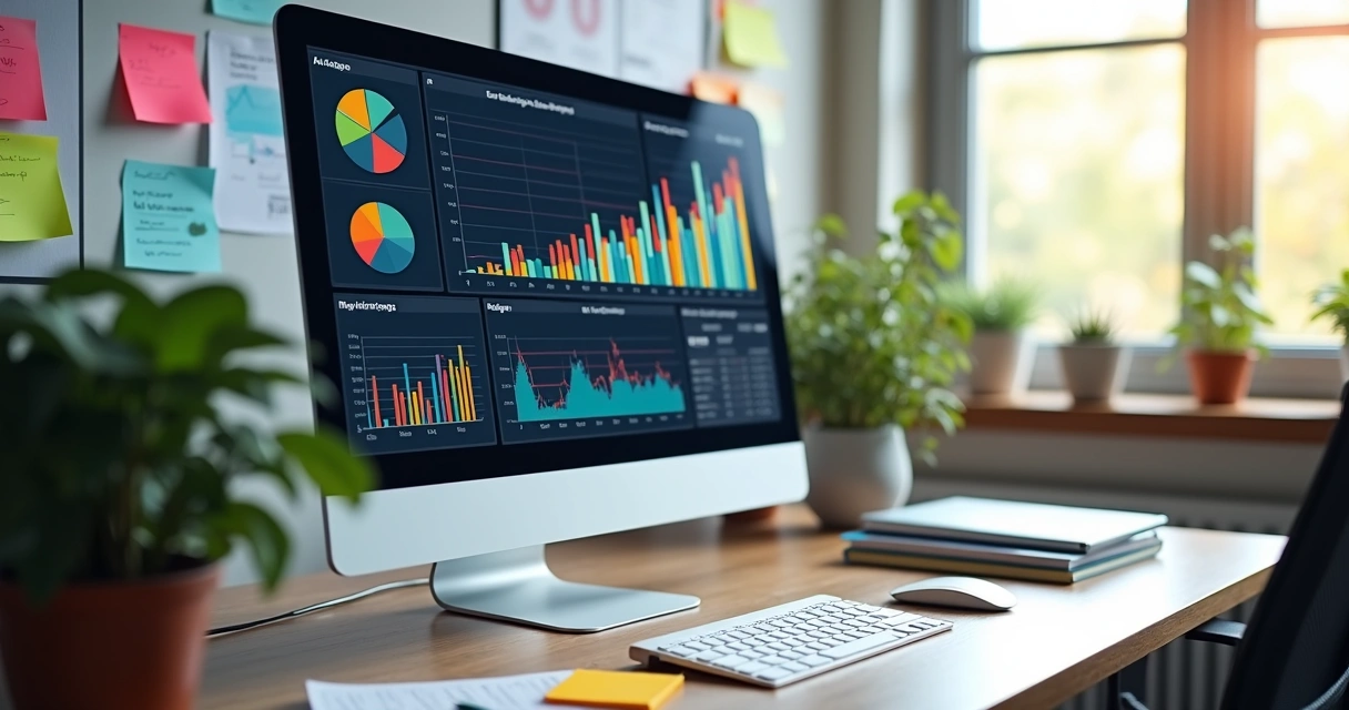 Gráficos de análise digital na contabilidade 