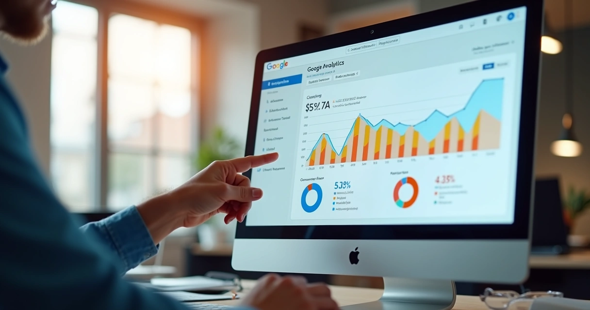 Dashboard mostrando análise de métricas de CTA no Google Analytics 