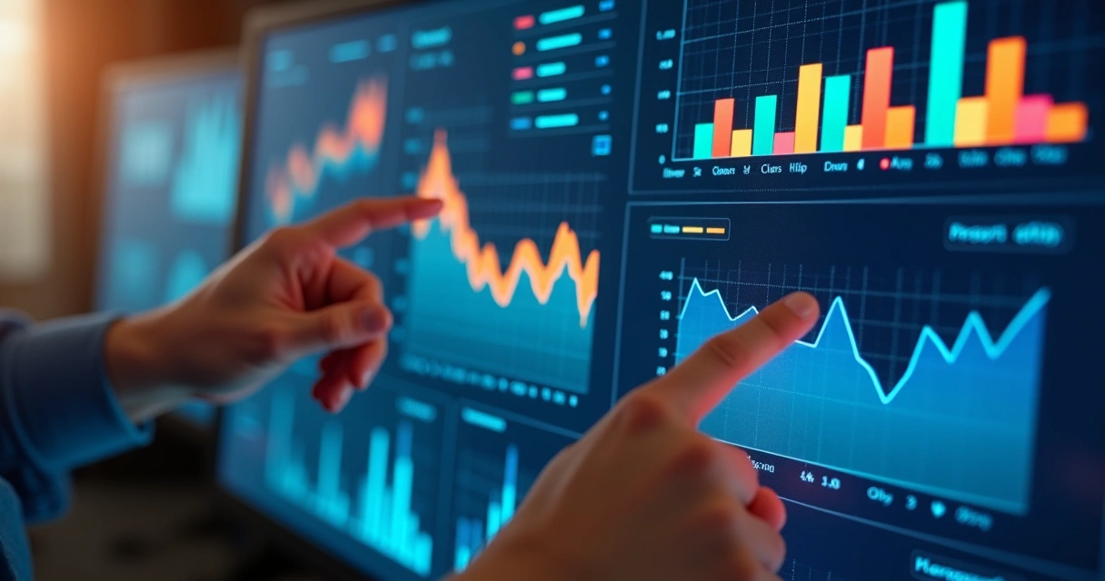 Gráficos digitais e análise em dashboard 