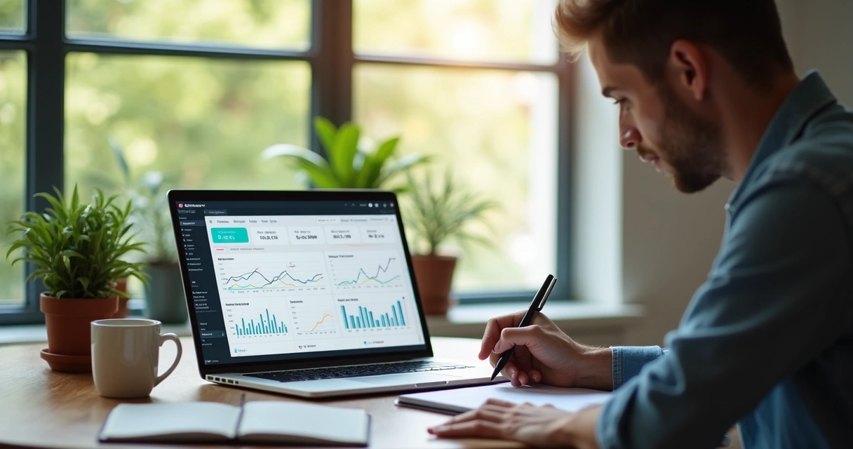 Analista verificando dados de vendas em loja TikTok Shop 