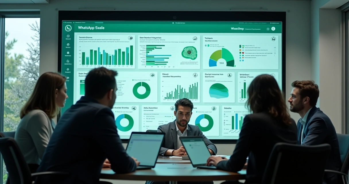 Dashboard de métricas do funil de vendas no WhatsApp 